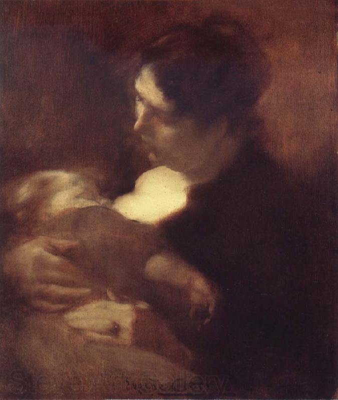 Eugene Carriere Motherhood Norge oil painting art